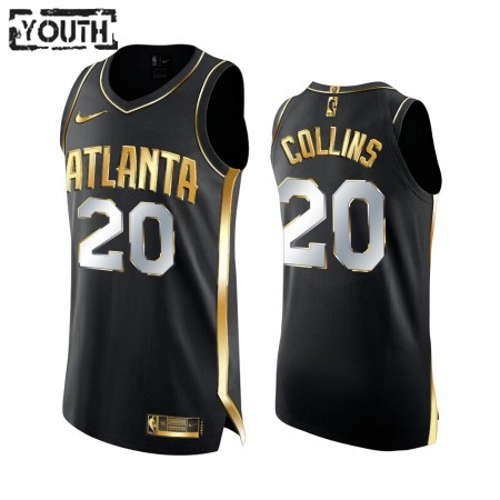 NBA Børn Trøje Atlanta Hawks John Collins 20 2020-21 Sort Golden Edition Swingman NBA Børn Trøje Atlanta Hawks John Collins 20 2020-21 Sort Golden Edition Swingman